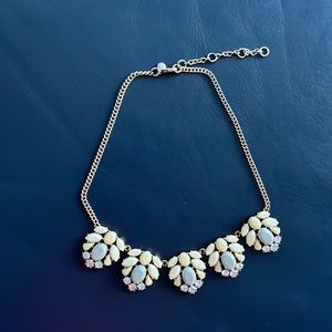 Like new J.Crew gray and white statement necklace worn gold chain